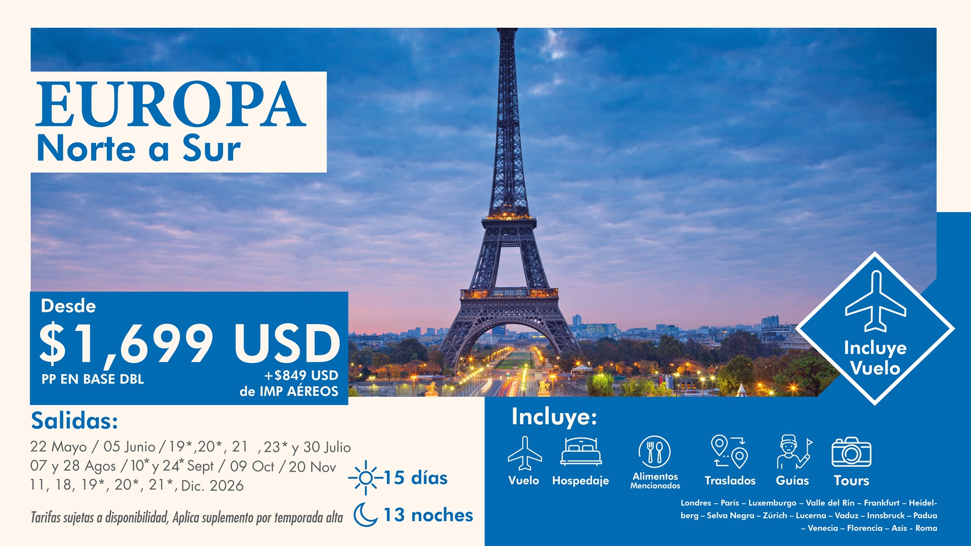 Europa de Norte a Sur